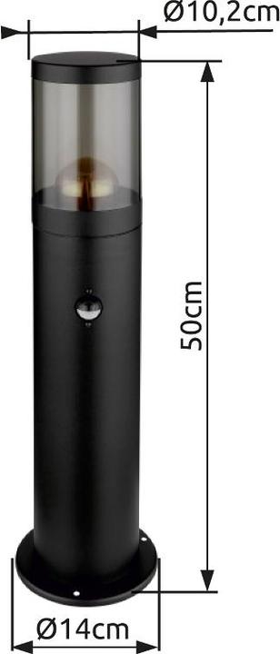 Produktbild Globo Aussenleuchte Xeloo schwarz matt 140 1xE27 (E27, IP44)