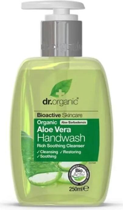 Actual product image Dr. Organic Dr Organic Aloe Vera Hand Wash Soothing Cleansing Natural Vegan Cruelty-Free Paraben & SLS-Free 250m (Liquid soap, 250 ml)