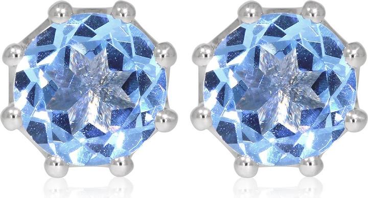 Actual product image Xen Stud earrings with Blue HT quartz approx. 3.78 ct. rhodium-plated (925 Sterling silver)