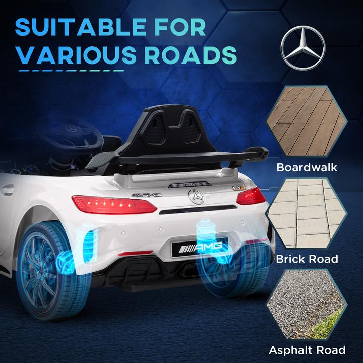 Produktbild Aiyaplay Kinder Elektroauto Kunststoff, Metall Weiss (12 V)