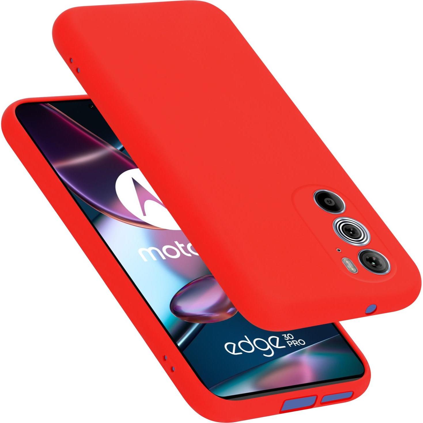 Cadorabo TPU Liquid Silicone Case Hülle für Motorola EDGE 30 PRO / EDGE+ (Motorola Edge+, Motorola Edge 30 Pro), Smartph...