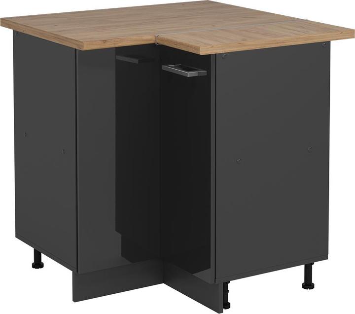 Anthrazit, Anthrazit hochglanz, Goldkraft Eiche