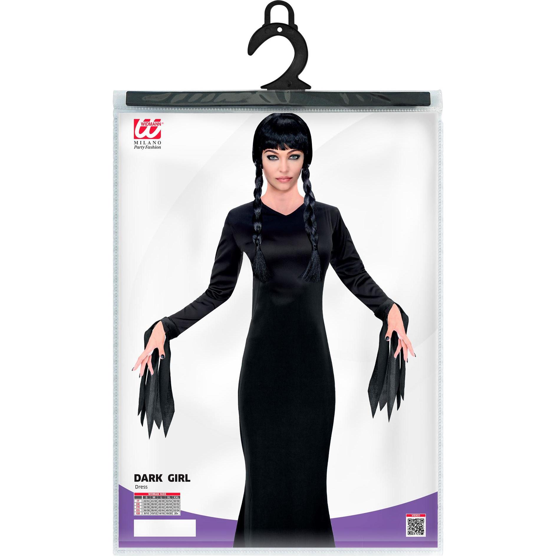 Widmann Adams Family Wednesday Damen Ballkleid Kostüm (XXL)