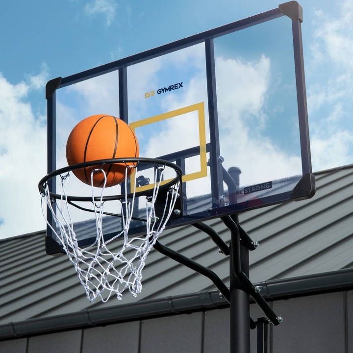 Produktbild Gymrex Basketballkorb mit Ständer Basketballanlage wetterfest Korbanlage 230 - 305 cm