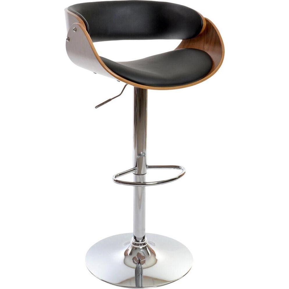 DKD Home Decor, Sgabello + Pouf, Stool Brown Black Walnut 54 x 53 x 101,5 cm