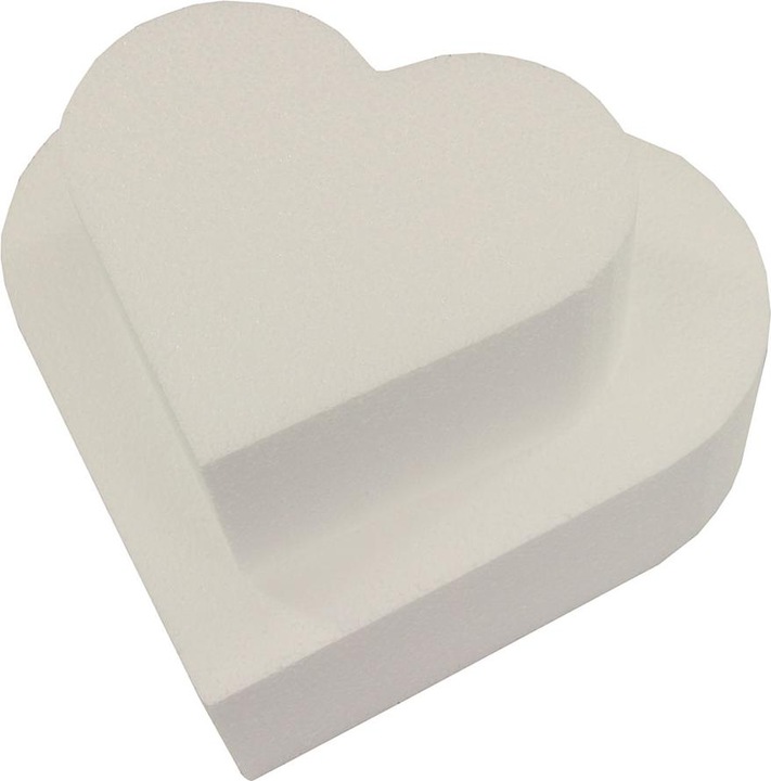 Produktbild trendmarkt24 Styroportorte 2-lagig 17 x 15 x 10 cm gross weiss Tortendummy Geschenktorte Geburtstagsto