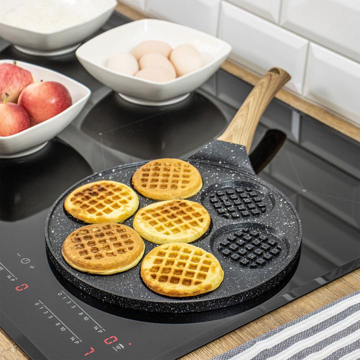 Produktbild Kinghoff Mini-Waffel-Pfanne mit Antihaft-Beschichtung, 26,5 cm (26.50 cm, Crêpe Pfanne)