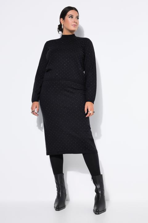 Produktbild Studio Untold Midirock, Slim Shape, Glitzernieten, Elastikbund (54)