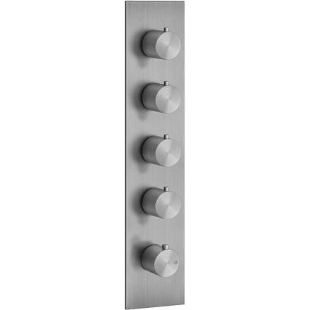 Gessi, Badarmatur, 316 Fertigmontage-Set Unterputz-Thermostat, vertikalen Montage, 4 separate Wege, eine Rosette
