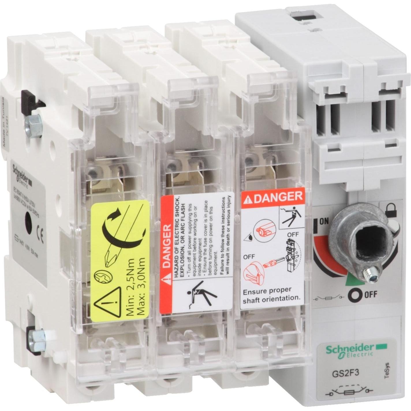 Schneider Electric, Systemstromversorgung, Lasttrennschalter m. Sicherungen TeSys GS2F3