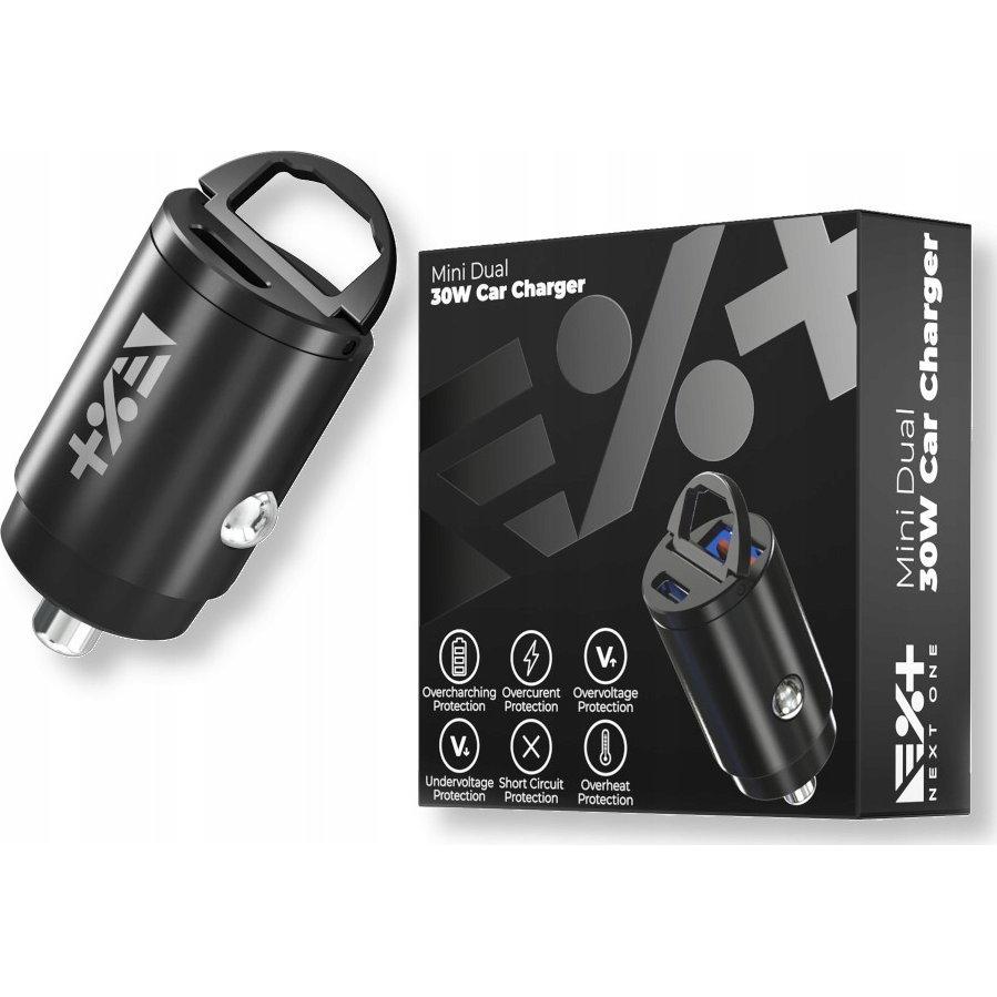 Next One Ładowarka Ładowarka samochodowa Mini Dual 30W PD/QC 3.0 1xUSB-C / 1xUSB-A, Adattatore per auto