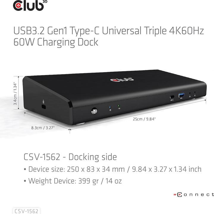 Actual product image Club 3D CSV-1562 (USB-C)