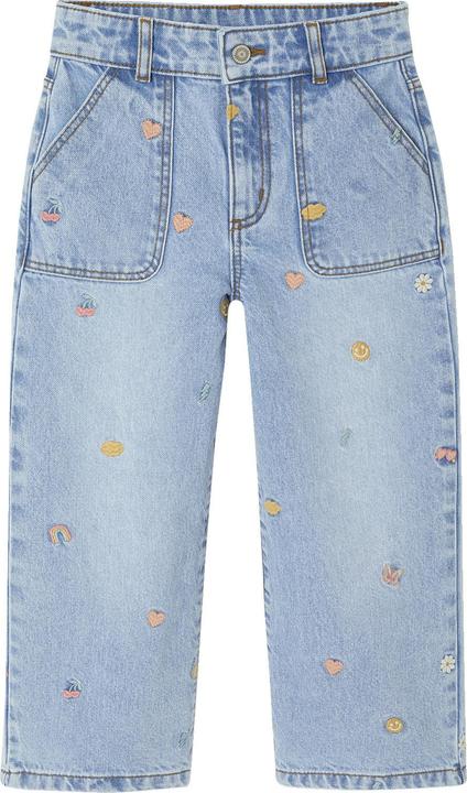 Actual product image Vertbaudet Weite Mädchen Jeans mit Stickereien (158)
