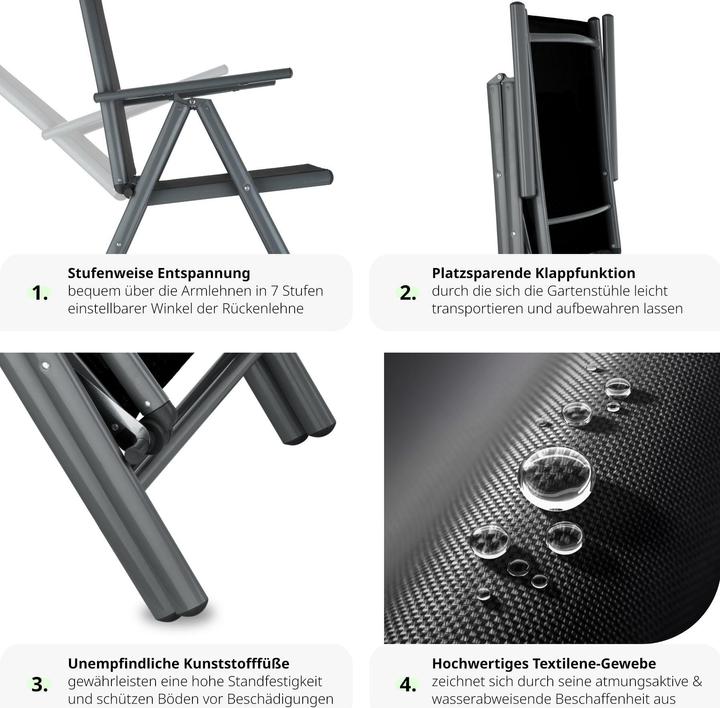 Produktbild tectake Gartenstuhl
