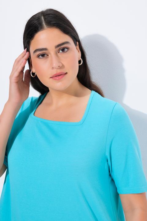 Actual product image Ulla Popken Essential Square Neck Stretch Tee (62)