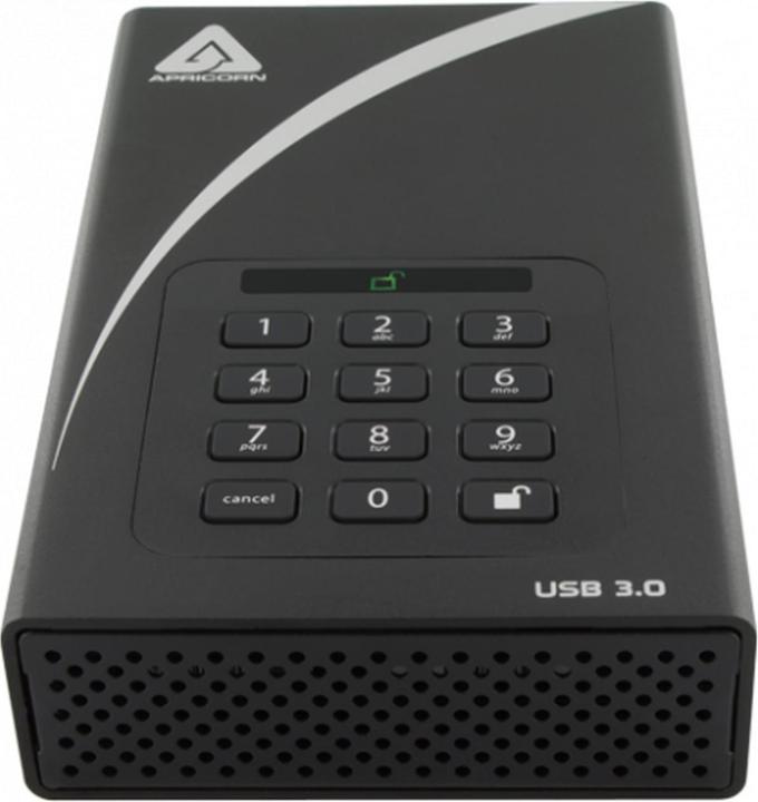 Produktbild Apricorn HDD Aegis Padlock AES 2,5 12TB USB3.0 ext (12 TB)