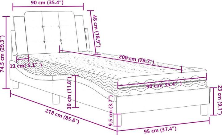 Produktbild VidaXL Kaiser (90 x 200 cm)