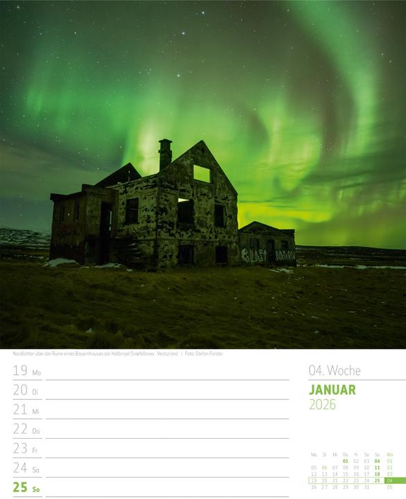 Immagine prodotto Island - Die Insel aus Feuer und Eis - Wochenplaner Kalender 2026 (25 x 33 cm)