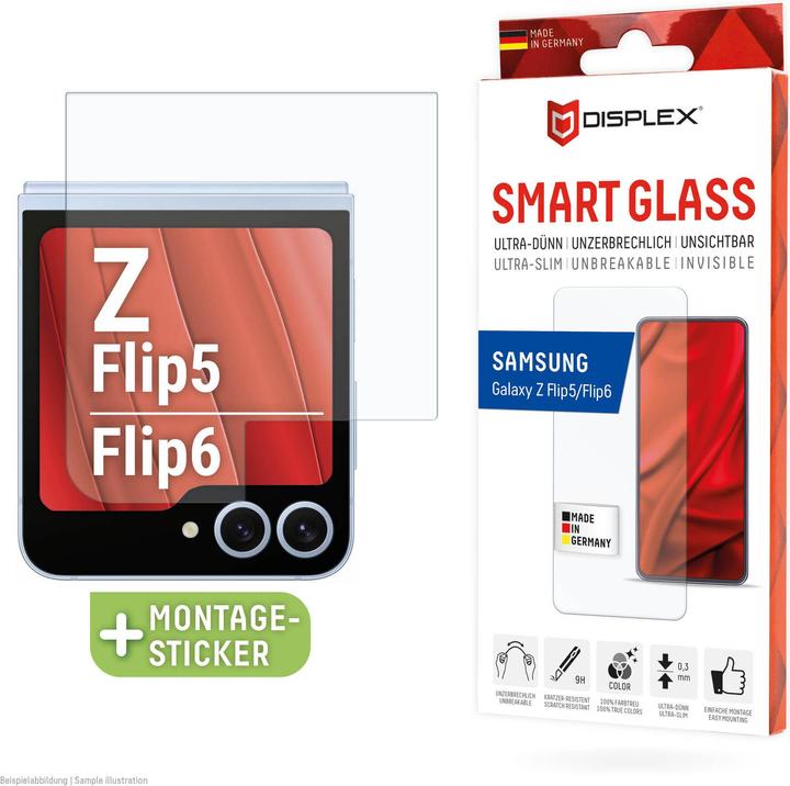 Produktbild Displex Smart Glass 2D (1 Stück, Samsung Galaxy Z Flip5, Samsung Galaxy Z Flip6)
