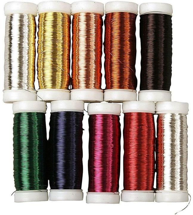 Creativ Company Fil de fer pour fleurs 10 rouleaux de 50 g Multicolore (12.50 m)