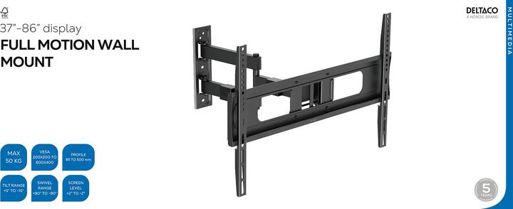 Produktbild Deltaco ARM-460-2 (Wand, 55", 30 kg)