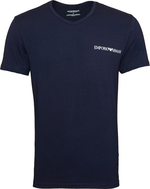 Actual product image Emporio Armani Shirt Basic-T-Shirts mit V-Ausschnitt und Logo-Print in Regular Fit (S)