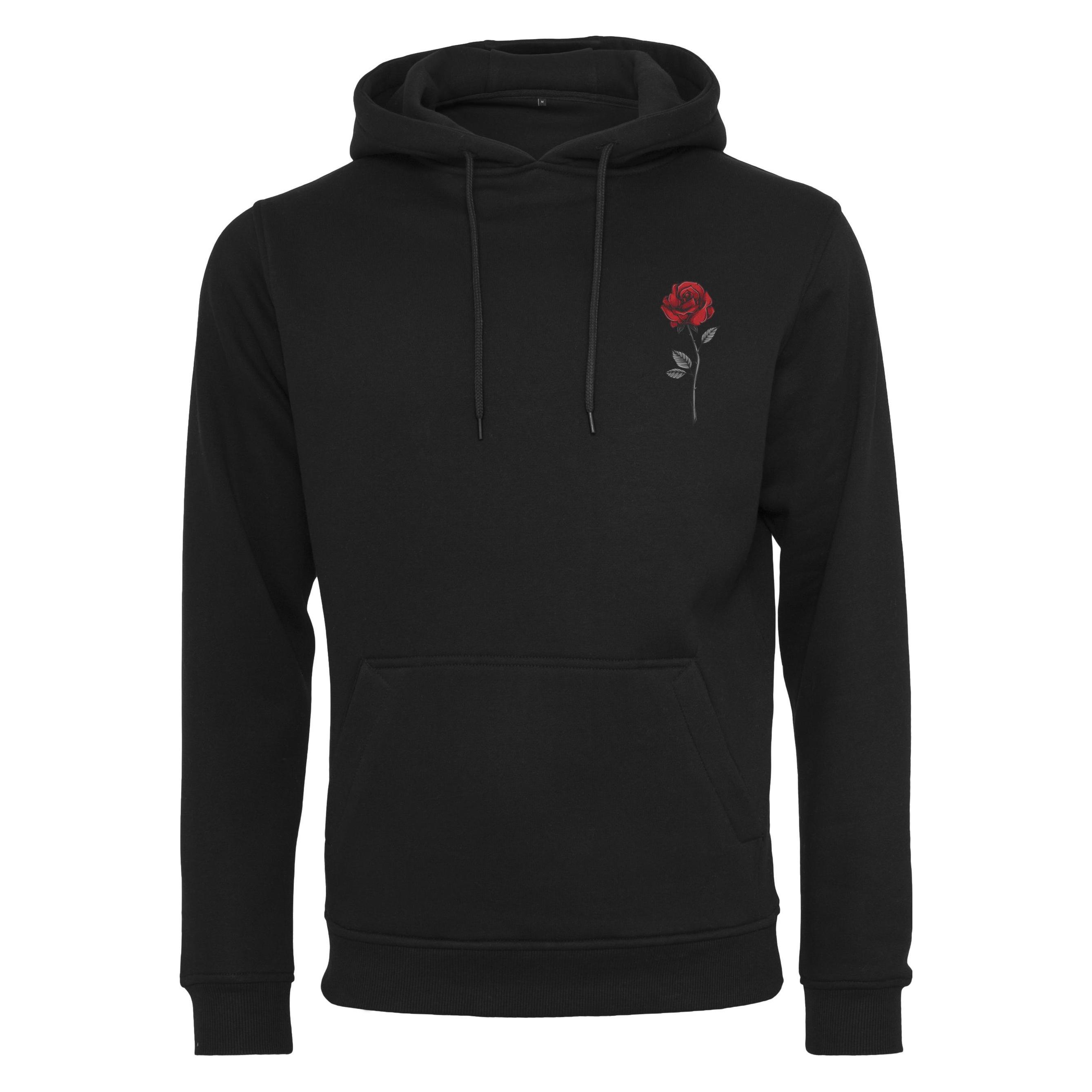 Mister Tee, Herren, Pullover, Wild Rose Hoody - 89277, Schwarz, (L)