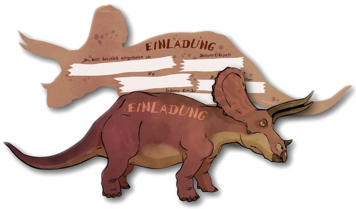 DH-Konzept Invitation Dino Triceratops (8 pcs.)