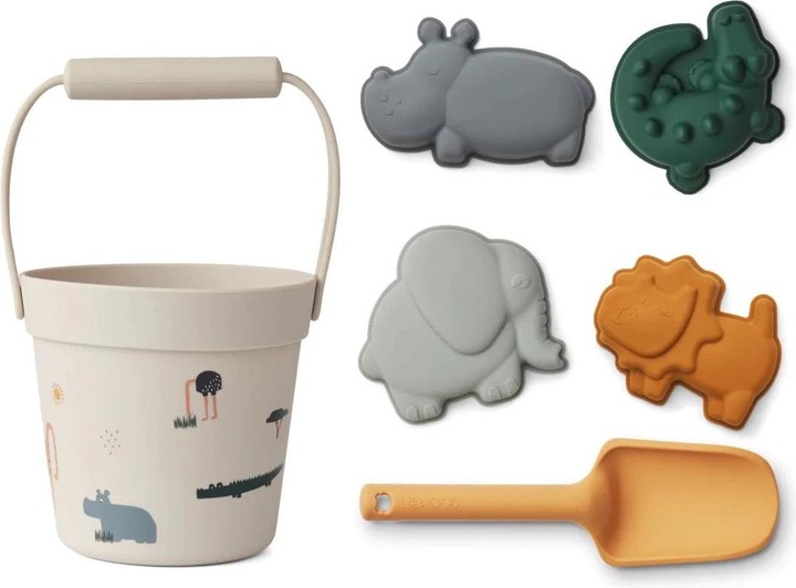 Actual product image Liewood Beach Toy Dante Piece % Silicone Safari Sandy Mix