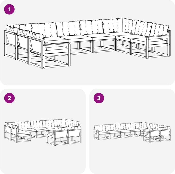 Produktbild vidaXL Outdoor-Sofa