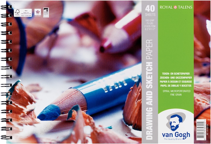 Van Gogh drawing and sketch (A4, Plain, Soft cover)