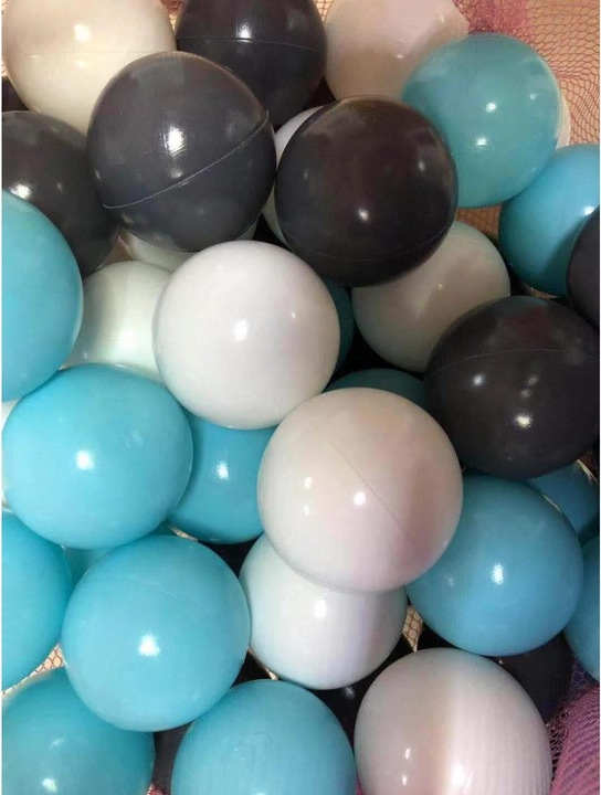 Actual product image Knorrtoys Ball set approx. Ø6 cm - 100 balls/cream/grey/lightblue