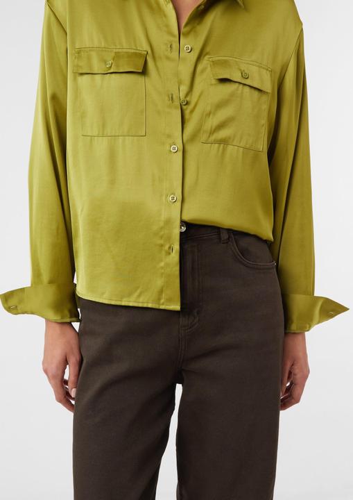 Immagine prodotto Comma Bluse Satinbluse mit aufgesetzen Brusttaschen und Logodetail (32)