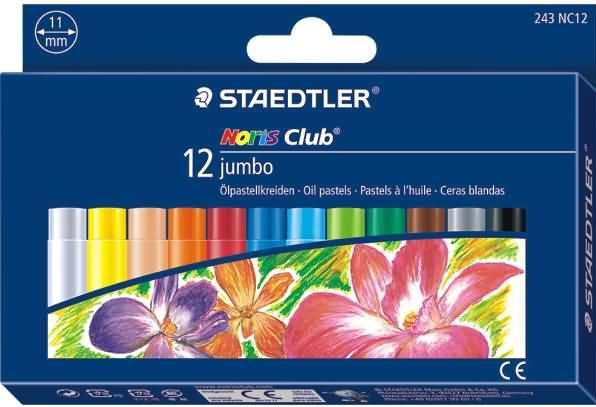 Produktbild Staedtler Noris jumbo 243 Öl-Pastellkreide Kartonetui mit 12 Stück, sortiert (12x)