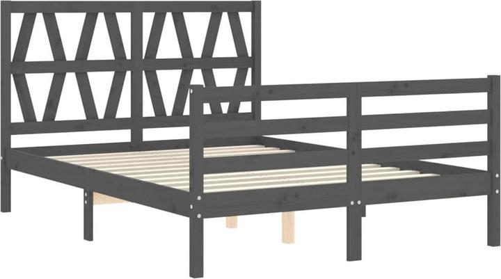 Image du produit VidaXL Massivholzbett mit Kopfteil Weiss 5FT King Size (150 x 200 cm)
