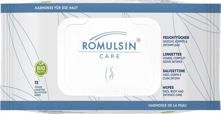 Produktbild Romulsin Care Feuchttücher für Gesicht, Körper & Intimpflege, 72 Stk. (Intimtücher)