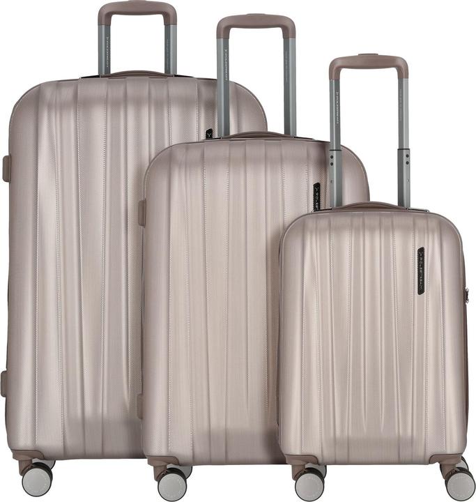 Polestream Moonrock 4 Rollen Kofferset 3-teilig mit Dehnfalte (212 l)