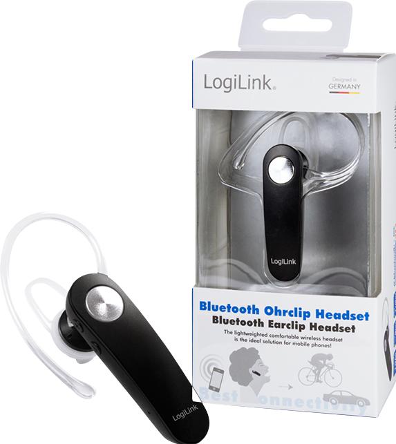 Produktbild LogiLink Bluetooth Ohrclip Headset (Kabellos)