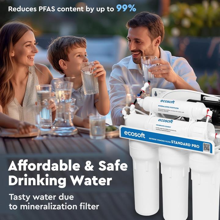 Produktbild Ecosoft Standard PRO Filtersystem mit Umkehrosmose, integrierter Pumpe und einfacher Installation
