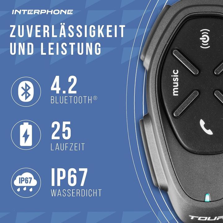 Produktbild Cellularline Intercom TOUR HD Komplettset für 1 Helm (1er Set)