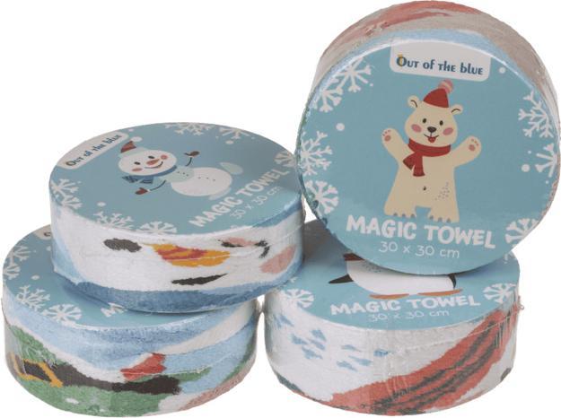 Produktbild Magni Magisches Baumwoll-Handtuch Winter Friends 30x30cm 4fach sortiert (30 x 30 cm)