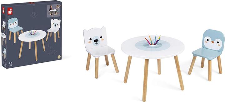 Produktbild Janod Tisch und 2 Stühle Polar (Kindersitzgruppe)