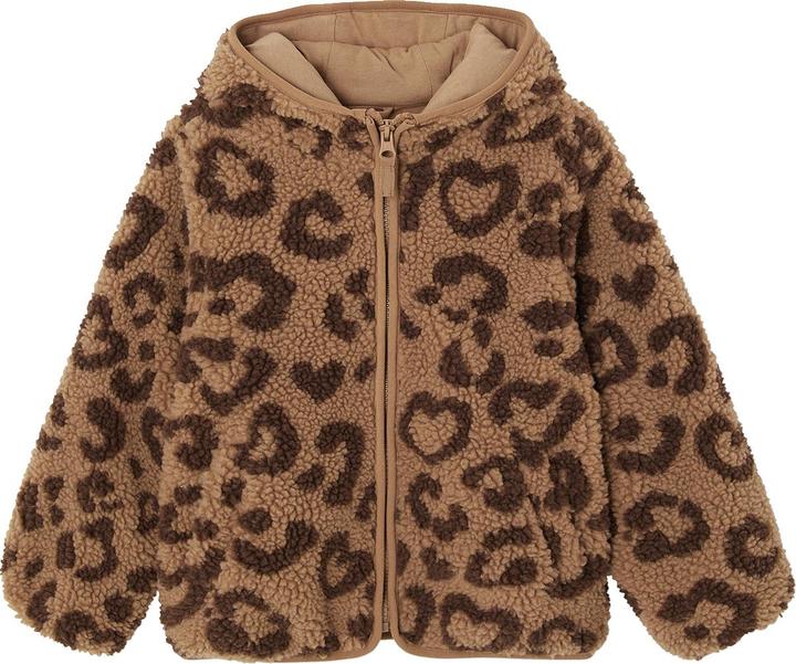 Immagine prodotto Vertbaudet Mädchen Teddyfleece-Jacke mit Kapuze und Leopardenmuster (110)