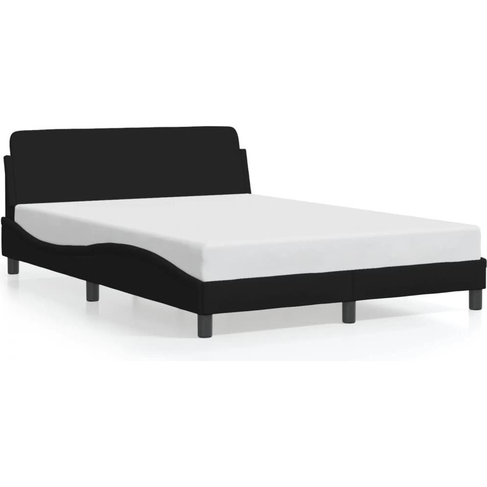 VidaXL, Bett, Bettgestell mit Kopfteil Stoff (140 x 190 cm)
