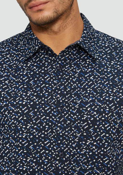 Actual product image S.Oliver Hemd Slim Fit: Gemustertes Hemd aus Popelin (XL)