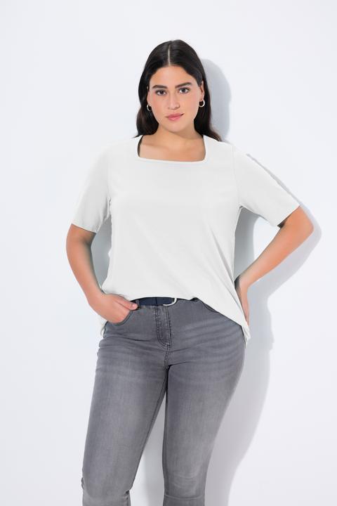 Produktbild Ulla Popken T-Shirt, A-Linie, Carré-Ausschnitt, Halbarm (42, 44)