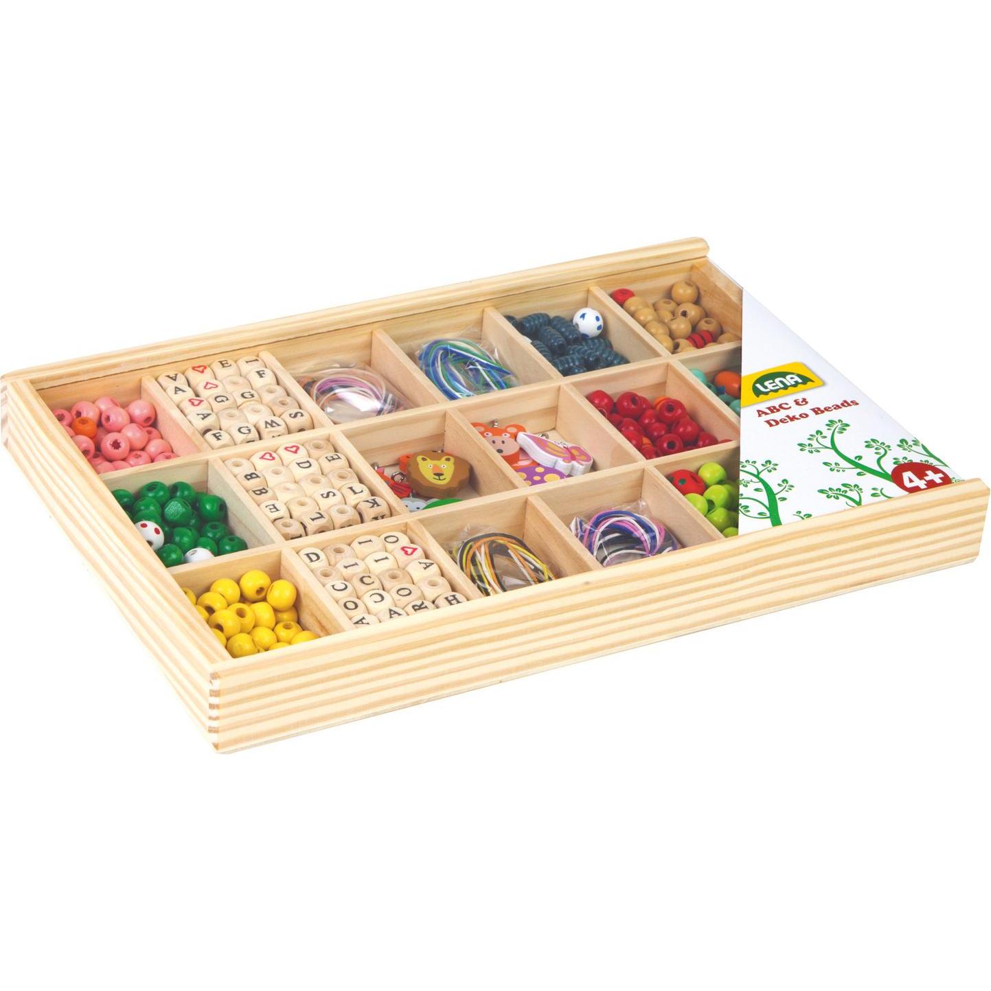 Lena: Set di Perline di Legno e Lettere per Creazioni Uniche