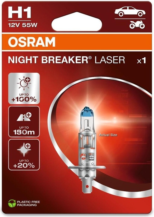 Immagine prodotto Osram Laser Night Breaker di nuova generazione (H1)