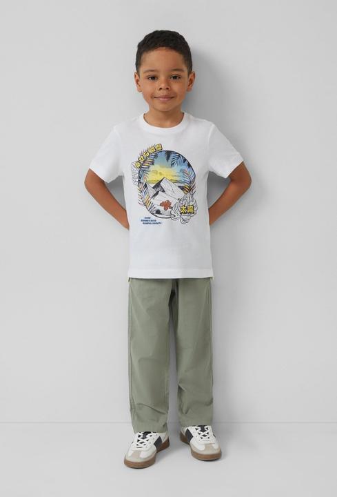 Actual product image S.Oliver T-Shirt Printshirt mit seitlichen Schlitzen am Saum (92)