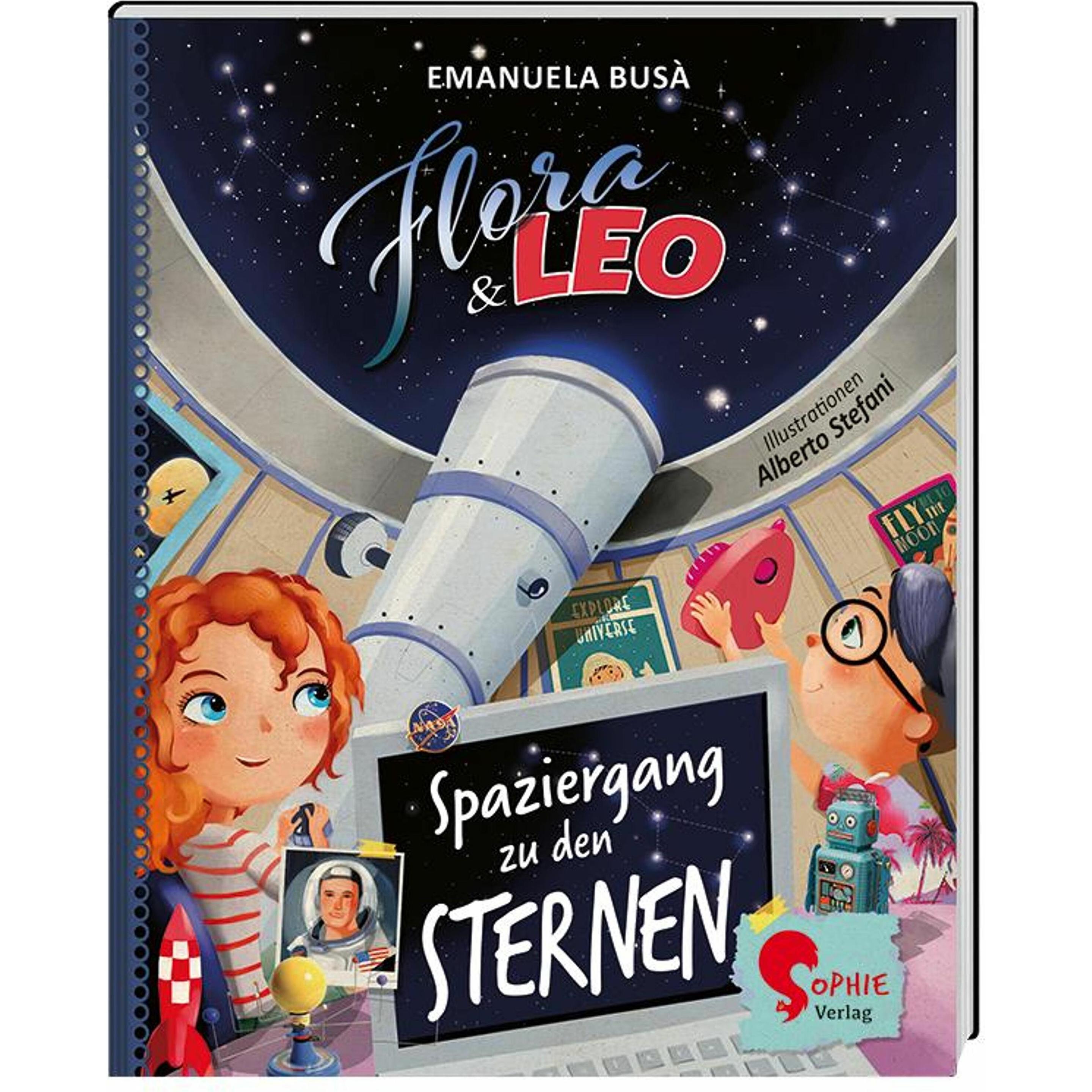 Flora & Leo. Reise zu den Sternen, Kinderbücher von Emanuela Busà, Alberto Stefani